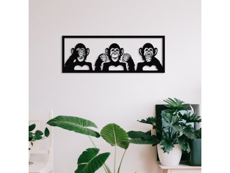 WALLXPERT Zidna dekoracija Three Monkeys S