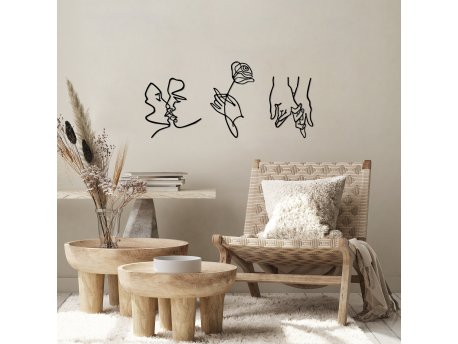 WALLXPERT Zidna dekoracija Rose Kissing Darling