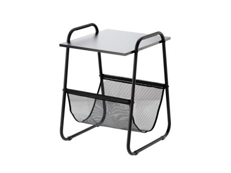 CHOMIK Pomocni stocic sa drzacem za novine 40 x 40 x 55 cm, crni
