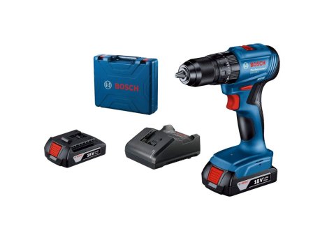 BOSCH plavi alat Akumulatorska vibraciona bušilica - odvrtač GSB 185-Li 18V 2x2.0Ah u koferu 06019K3100