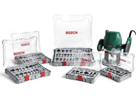 BOSCH zeleni alat Set glodala + POF 1200 AE, 061599766S