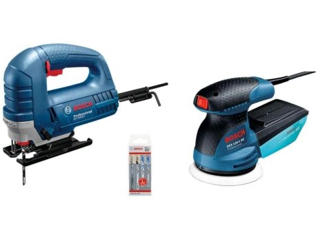 BOSCH plavi alat Ubodna testera GST 8000 E + Ekscentar brusilica GEX 125-1 AE 0615990M8K