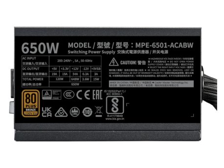 COOLER MASTER MWE Bronze V3 650W napajanje MPE-6501-ACABW-3BEU