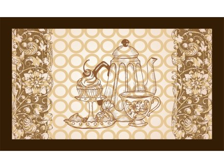 WALLXPERT Otirač Tea Set