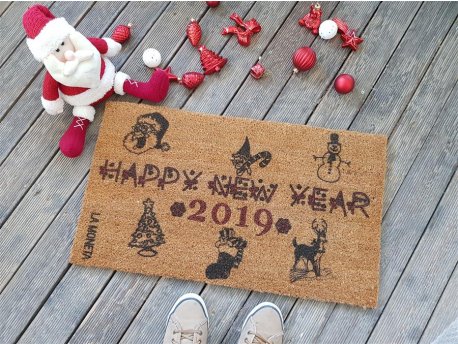 WALLXPERT Otirač Happy 2019