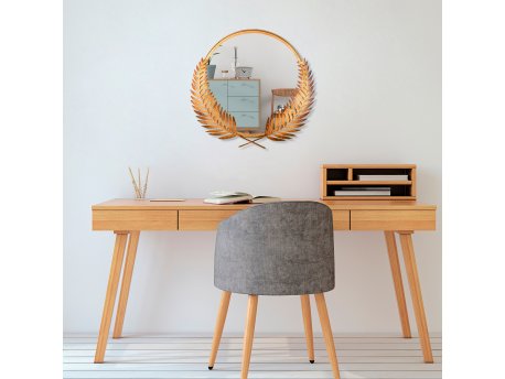 WALLXPERT Dekorativno ogledalo Palm Mirror L Bronze