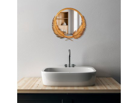 WALLXPERT Dekorativno ogledalo Palm Mirror S Bronze