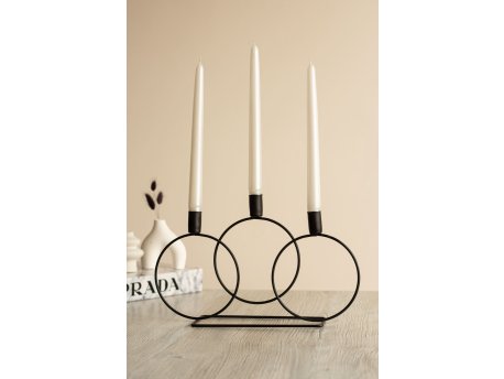 WALLXPERT Svećnjak Circle Black
