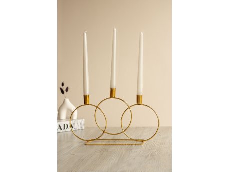 WALLXPERT Svećnjak Circle Gold
