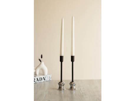 WALLXPERT Set svećnjaka Two Metal Black