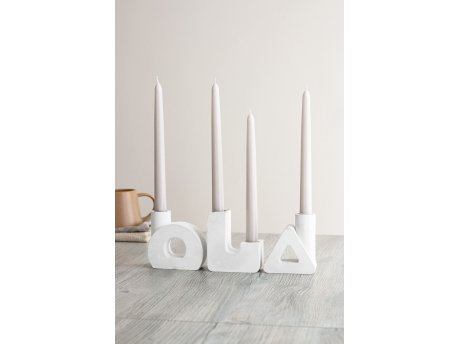 WALLXPERT Set svećnjaka Geometric White