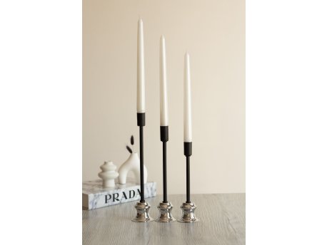 WALLXPERT Set svećnjaka Three Metal Black