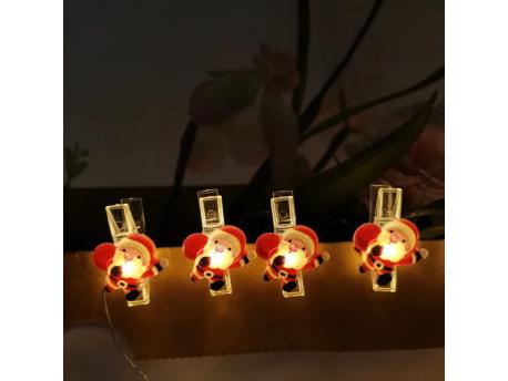 MODEE LED svetleći niz štipaljke ''deda mraz'' 0.9m