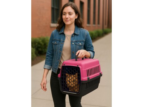 Paws & Whiskers Transporter za mačke Catbox Pink