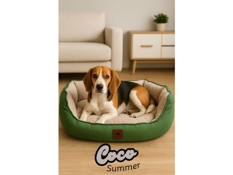 Paws & Whiskers Krevet za ljubimce Coco Summer L Green
