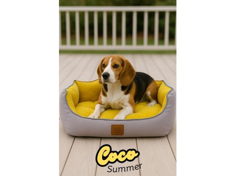 Paws & Whiskers Krevet za ljubimce Coco Summer M Yellow