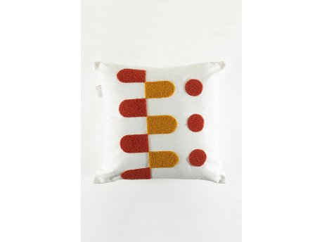 WALLXPERT Dekorativni jastuk Craft Mustard Tile Red