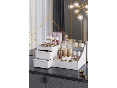 WALLXPERT Organizer za šminku Elegance White