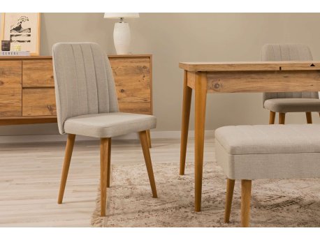 HANAH HOME Trpezarijska stolica Vina 1005 Oak Cream