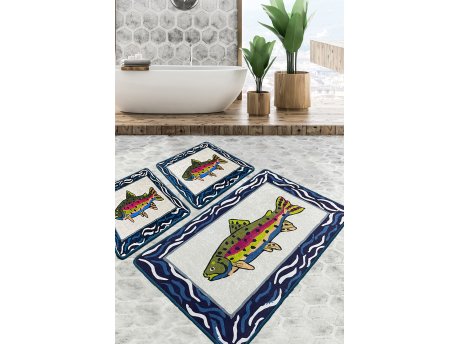 L`ESSENTIEL MAISON Set 3 prostirke za kupatilo Pescado