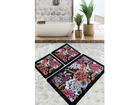 L`ESSENTIEL MAISON Set 3 prostirke za kupatilo Floreale Djt