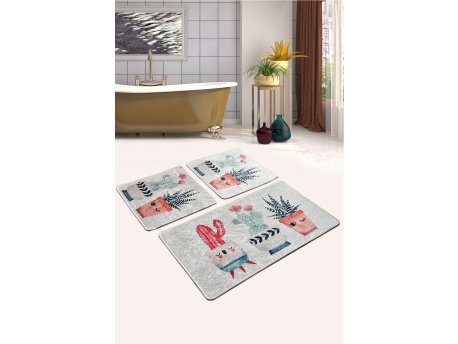 L`ESSENTIEL MAISON Set 3 prostirke za kupatilo Happy Cactus 2