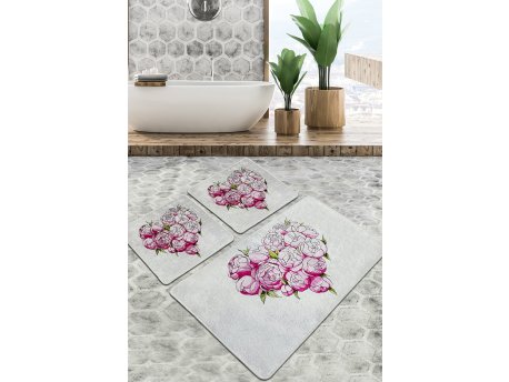 L`ESSENTIEL MAISON Set 3 prostirke za kupatilo Peonia Djt