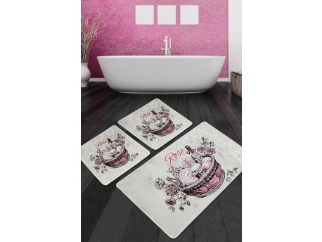 L`ESSENTIEL MAISON Set 3 prostirke za kupatilo Rose Basket Djt