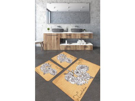 L`ESSENTIEL MAISON Set 3 prostirke za kupatilo Vintage Roses