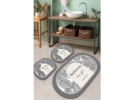 L`ESSENTIEL MAISON Set 3 prostirke za kupatilo Earth Surface