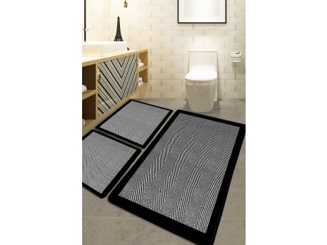 L`ESSENTIEL MAISON Set 3 prostirke za kupatilo Barley Black