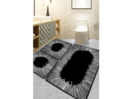 L`ESSENTIEL MAISON Set 3 prostirke za kupatilo Somber Black
