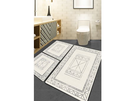 L`ESSENTIEL MAISON Set 3 prostirke za kupatilo Touch Ecru