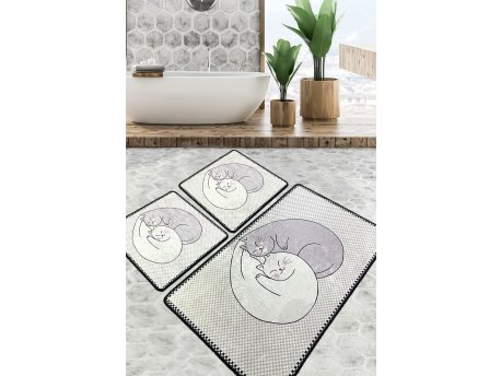 L`ESSENTIEL MAISON Set 3 prostirke za kupatilo Katt