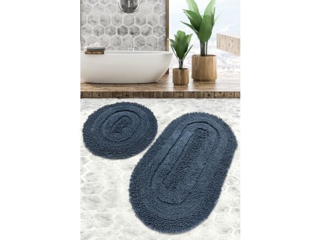 L`ESSENTIEL MAISON Set 2 prostirke za kupatilo Macoroni Dark Grey