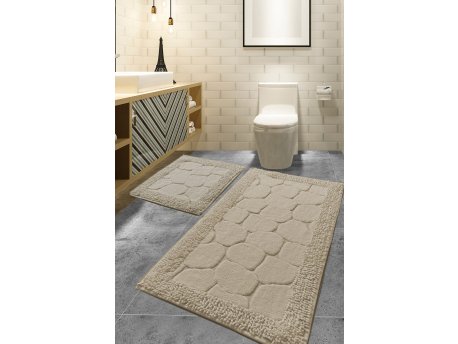 L`ESSENTIEL MAISON Set 2 prostirke za kupatilo Stone Beige