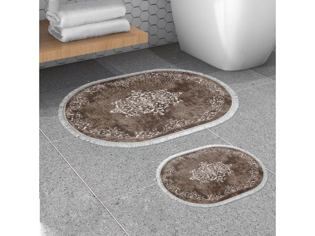 L`ESSENTIEL MAISON Set 2 prostirke za kupatilo 410616 O Brown