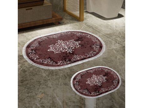 L`ESSENTIEL MAISON Set 2 prostirke za kupatilo 410616 O Claret Red