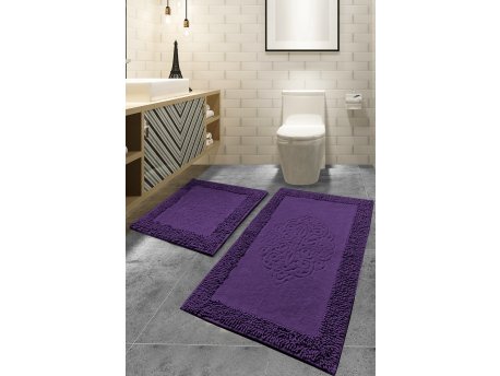 L`ESSENTIEL MAISON Set 2 prostirke za kupatilo Piante Purple