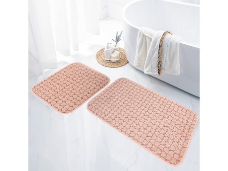 L`ESSENTIEL MAISON Set 2 prostirke za kupatilo Leila Heart Light Pink