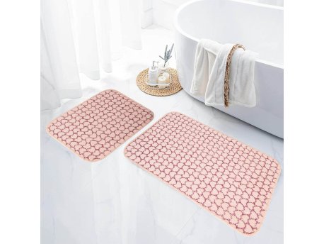 L`ESSENTIEL MAISON Set 2 prostirke za kupatilo Leila Heart Pink