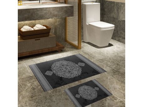 L`ESSENTIEL MAISON Set 2 prostirke za kupatilo 510602 Black