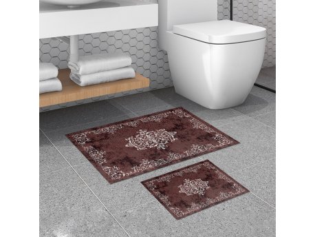 L`ESSENTIEL MAISON Set 2 prostirke za kupatilo 510616 Claret Red