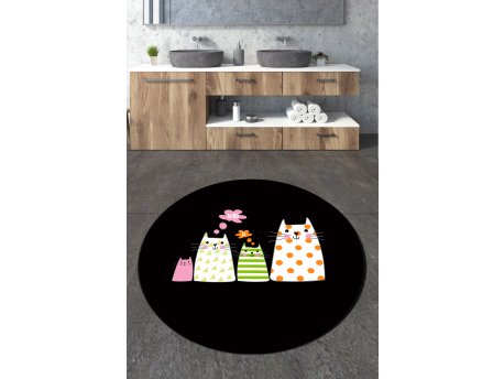 L`ESSENTIEL MAISON Prostirka za kupatilo Four Cats Circle Djt 80