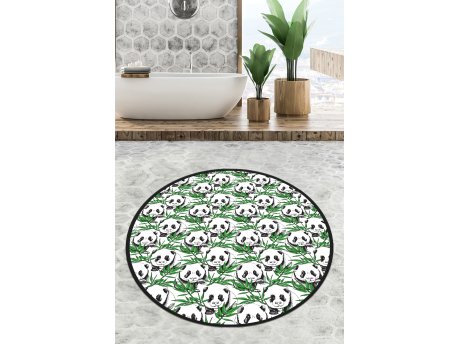 L`ESSENTIEL MAISON Prostirka za kupatilo Green Panda Circle Djt 200