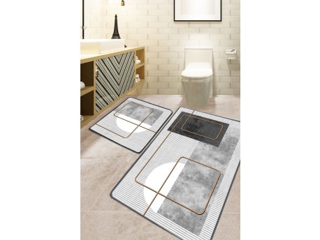 L`ESSENTIEL MAISON Set 2 prostirke za kupatilo Grasva Grey