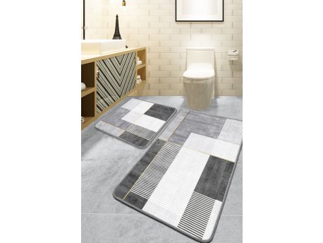 L`ESSENTIEL MAISON Set 2 prostirke za kupatilo Pendor Grey