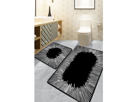 L`ESSENTIEL MAISON Set 2 prostirke za kupatilo Somber Black
