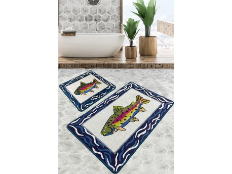 L`ESSENTIEL MAISON Set 2 prostirke za kupatilo Pescado