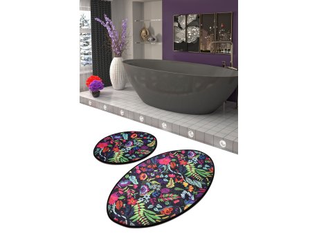 L`ESSENTIEL MAISON Set 2 prostirke za kupatilo Pictura Black